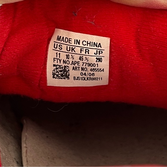 Adidas Campus white with red and blue stripes and red sole - Picture 5 of 10